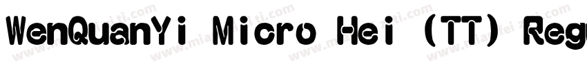 WenQuanYi Micro Hei (TT) Regular字体转换